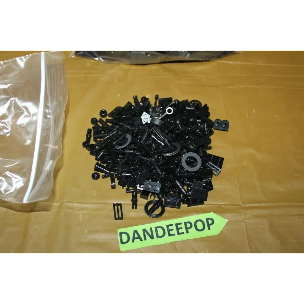 958 All Black Lego Parts Bricks Pieces Building Creativity Toys